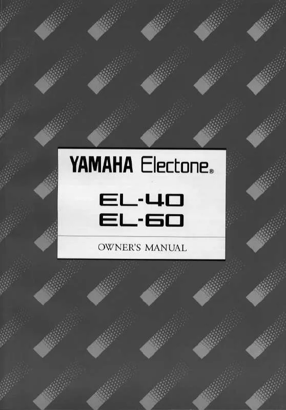 Mode d'emploi YAMAHA EL60E