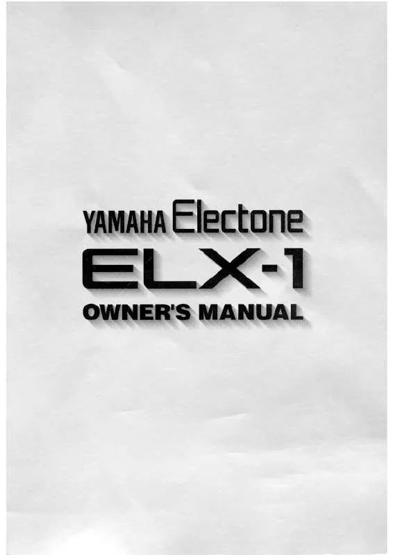 Mode d'emploi YAMAHA ELX1E