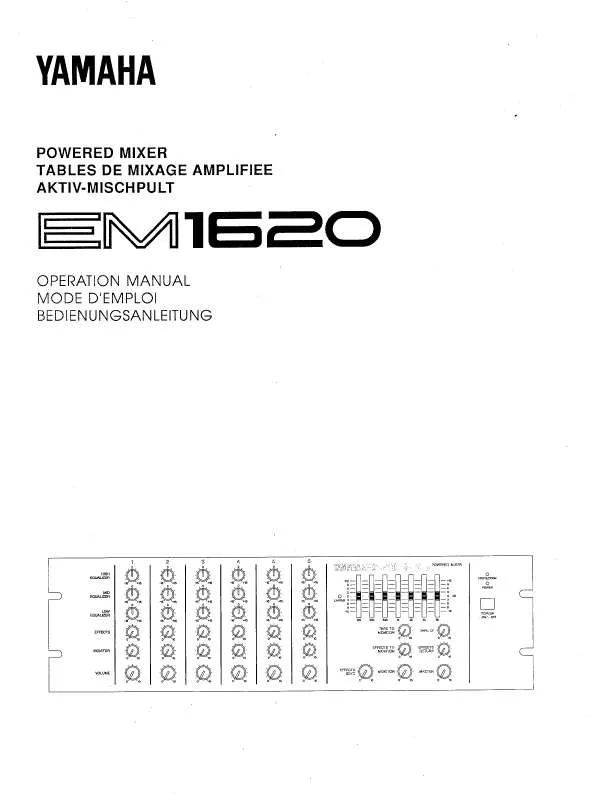 Mode d'emploi YAMAHA EM1620