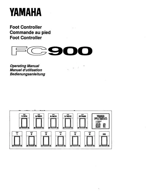 Mode d'emploi YAMAHA FC900