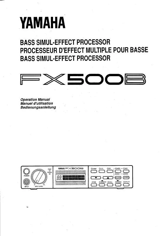 Mode d'emploi YAMAHA FX500B