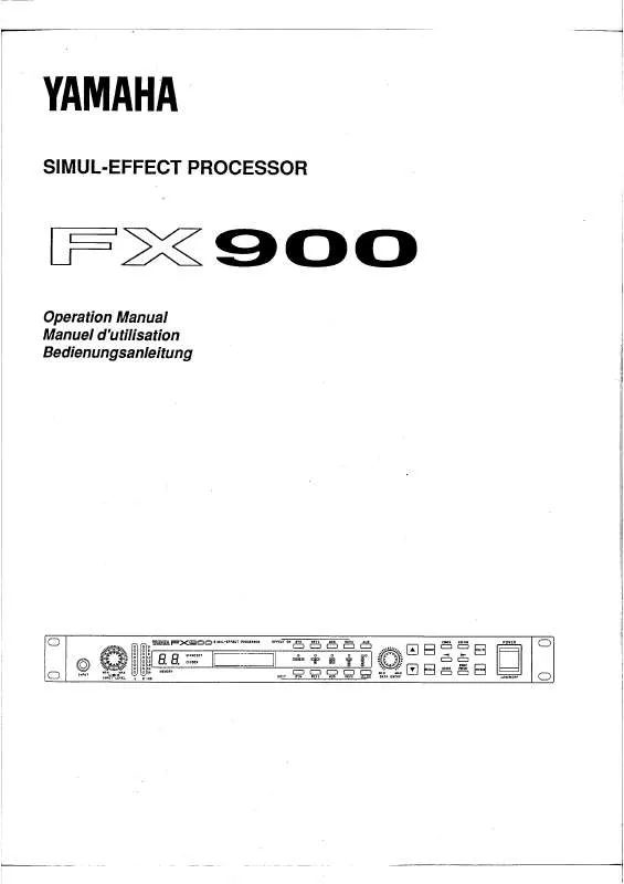 Mode d'emploi YAMAHA FX900