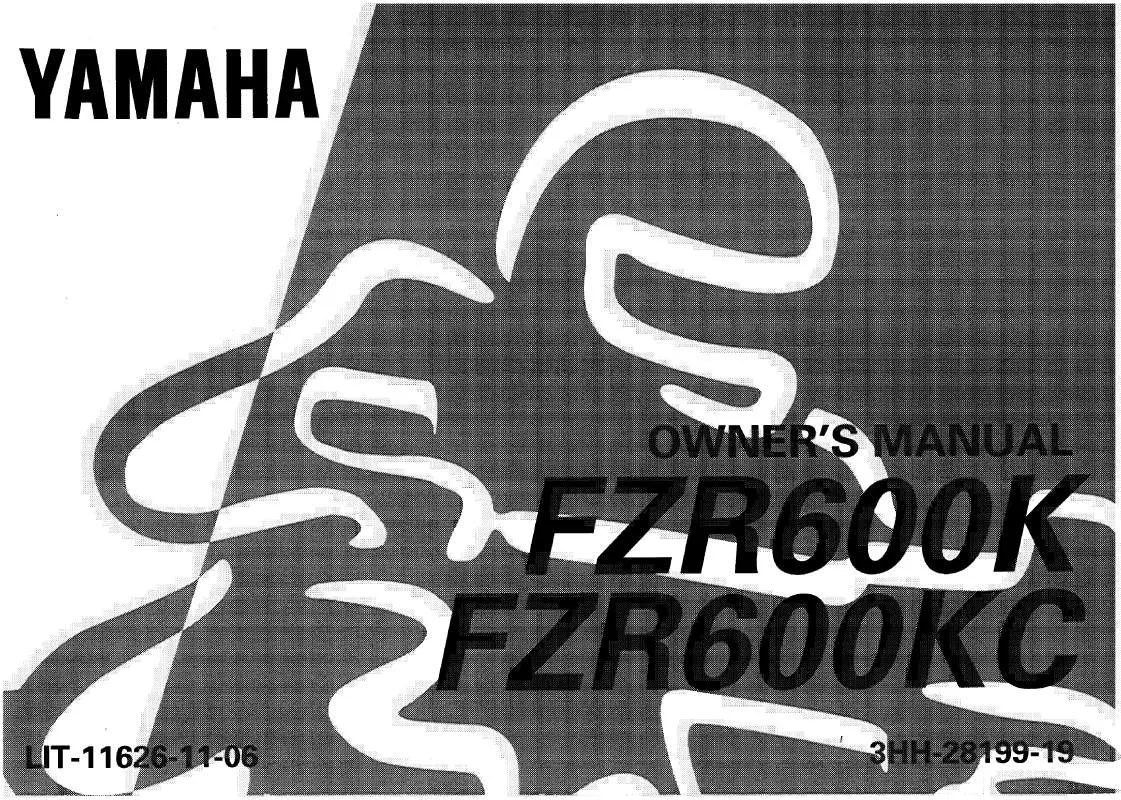 Mode d'emploi YAMAHA FZR600R-1998
