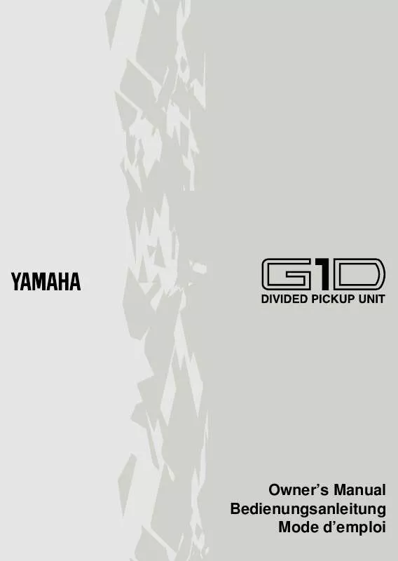 Mode d'emploi YAMAHA G1D