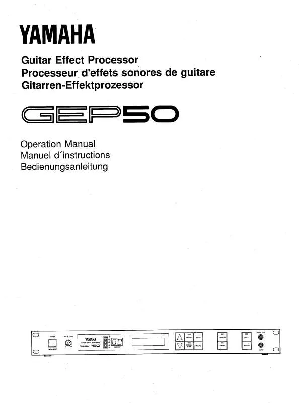 Mode d'emploi YAMAHA GEP50