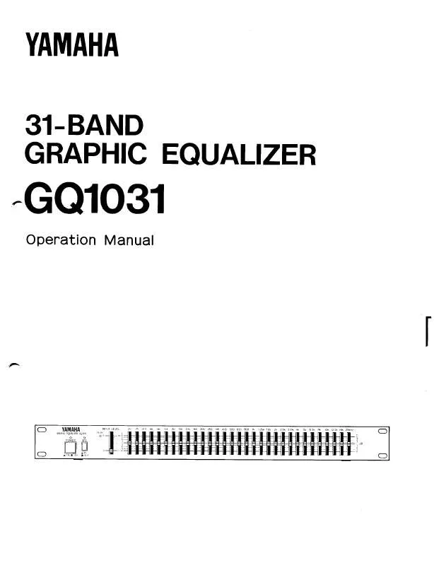 Mode d'emploi YAMAHA GQ1031