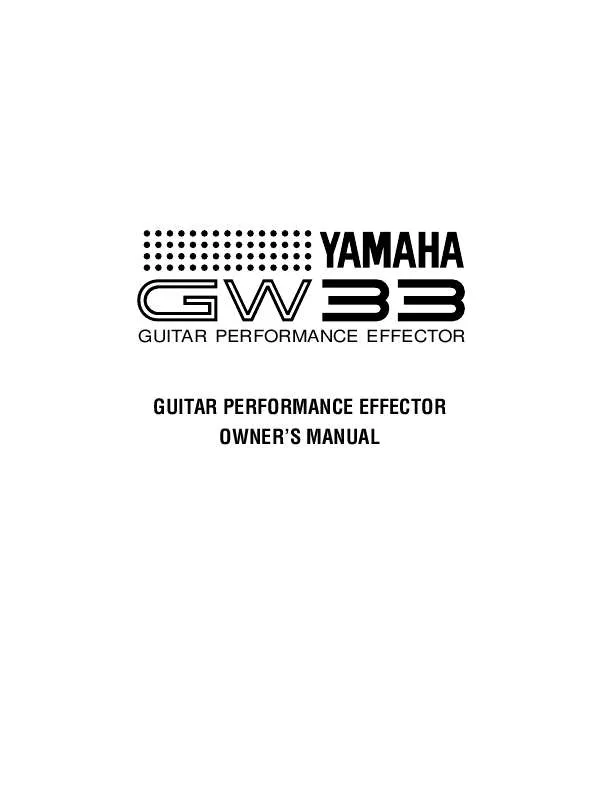 Mode d'emploi YAMAHA GW33E