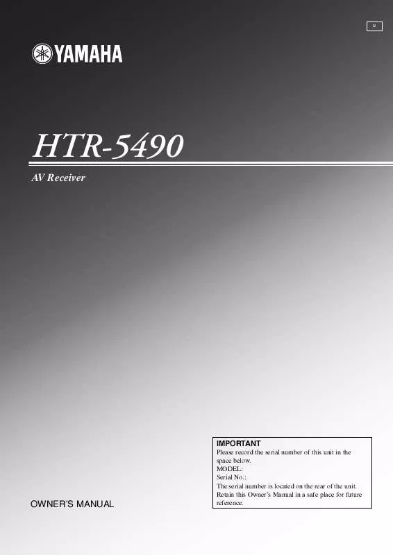 Mode d'emploi YAMAHA HTR-5490