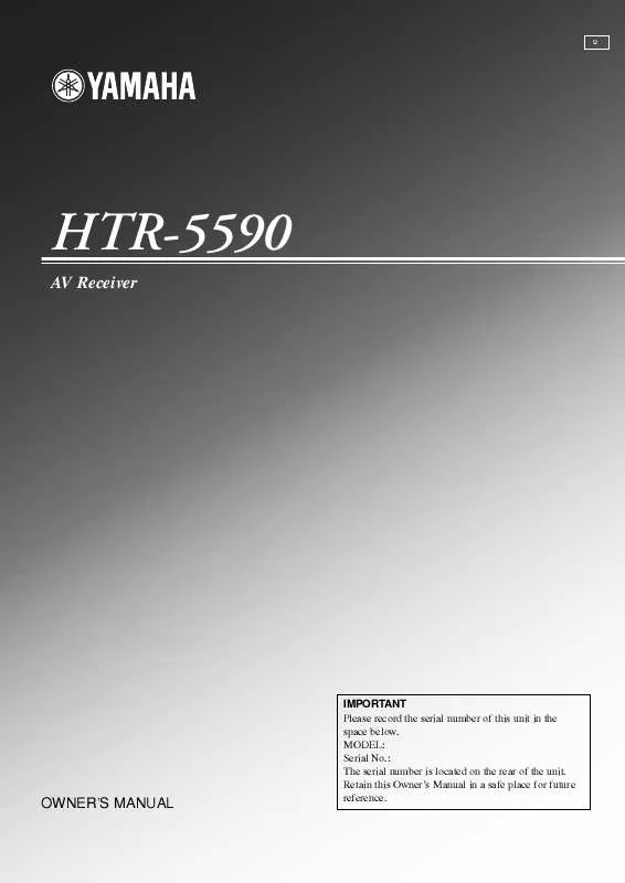 Mode d'emploi YAMAHA HTR5590