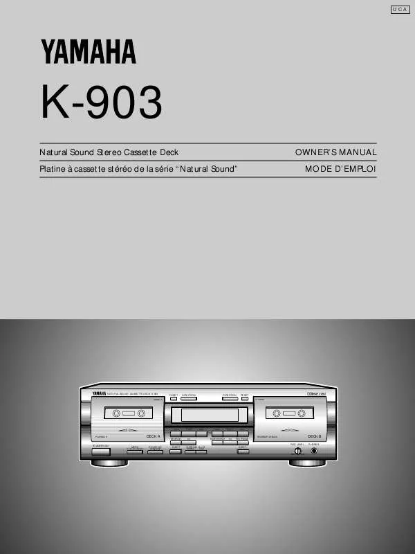 Mode d'emploi YAMAHA K-903