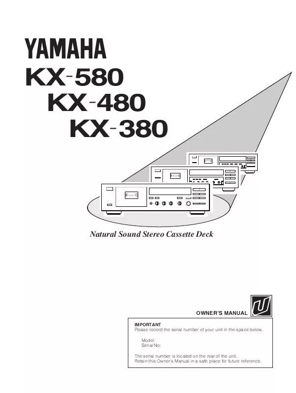 Mode d'emploi YAMAHA KX-480