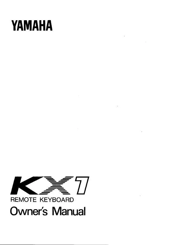 Mode d'emploi YAMAHA KX1