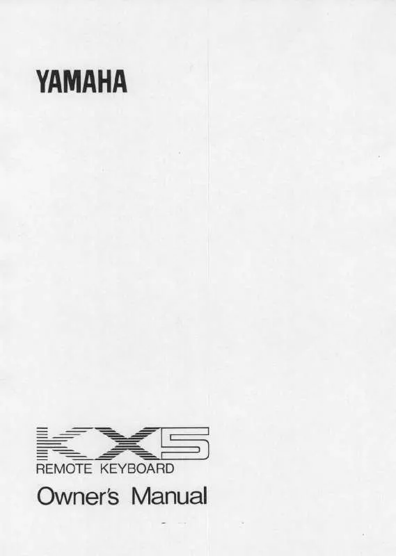 Mode d'emploi YAMAHA KX5