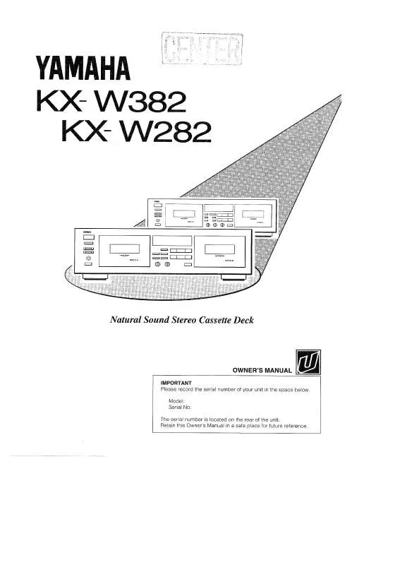 Mode d'emploi YAMAHA KXW382