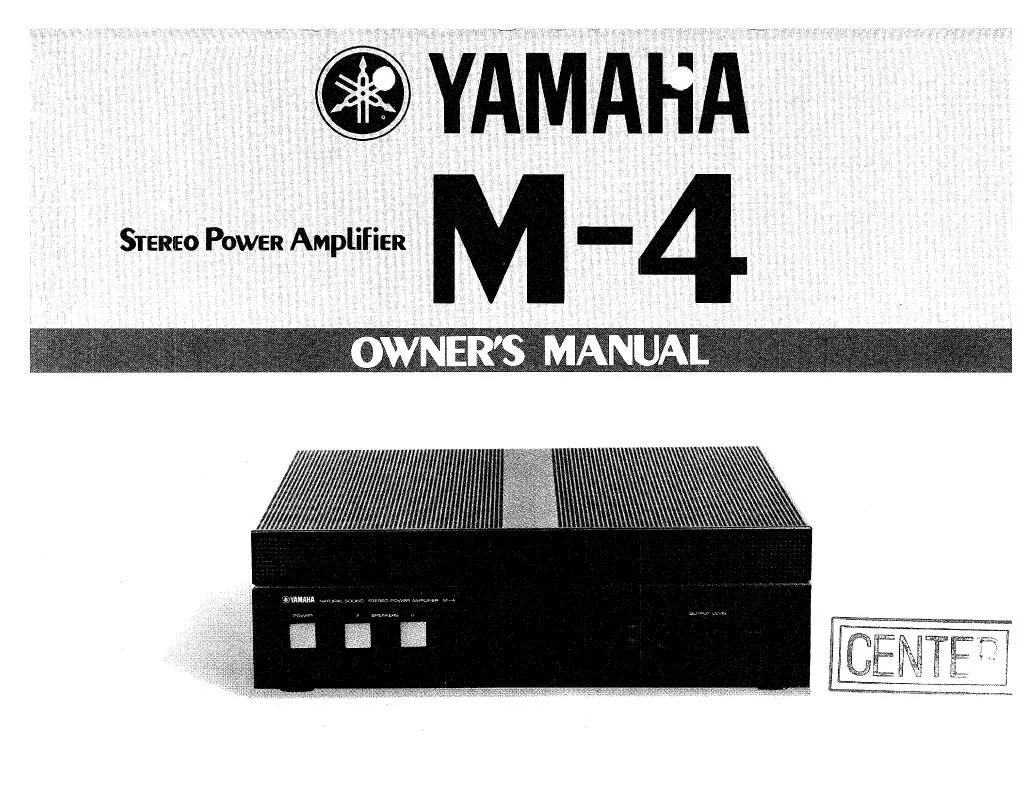 Mode d'emploi YAMAHA M-4