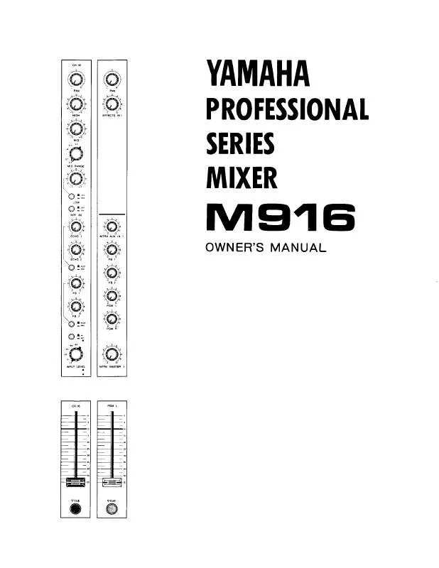 Mode d'emploi YAMAHA M916