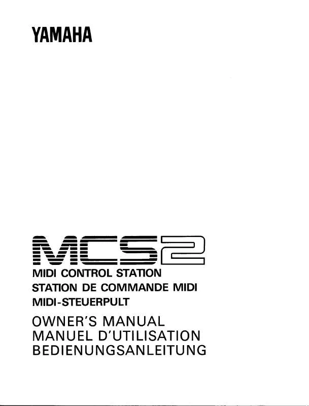 Mode d'emploi YAMAHA MCS2