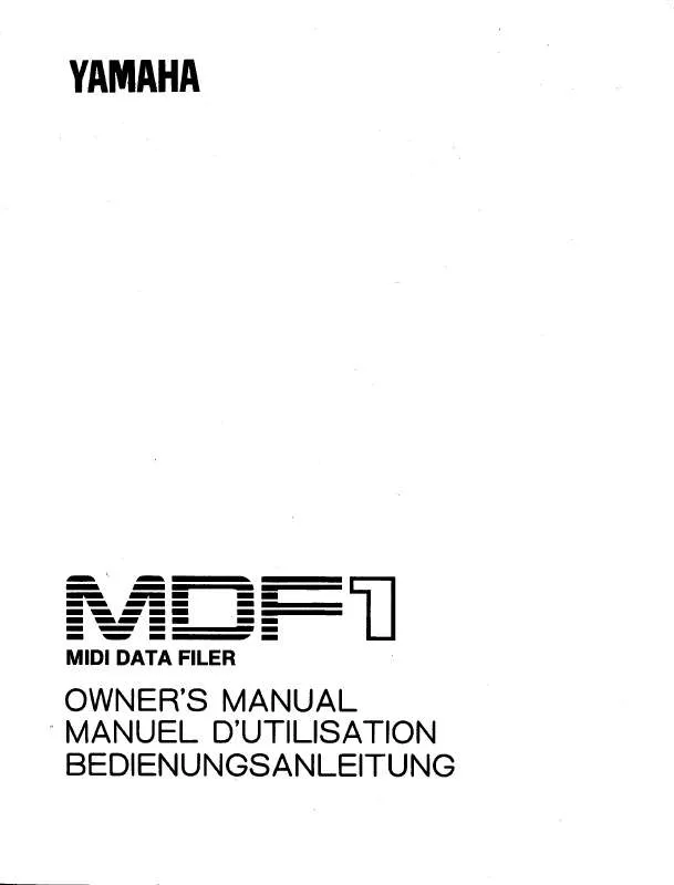 Mode d'emploi YAMAHA MDF1