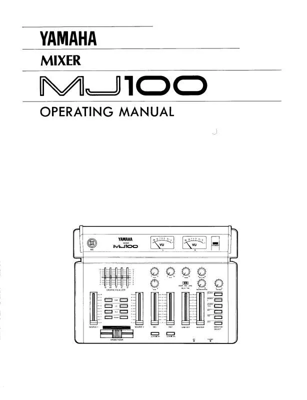 Mode d'emploi YAMAHA MJ100