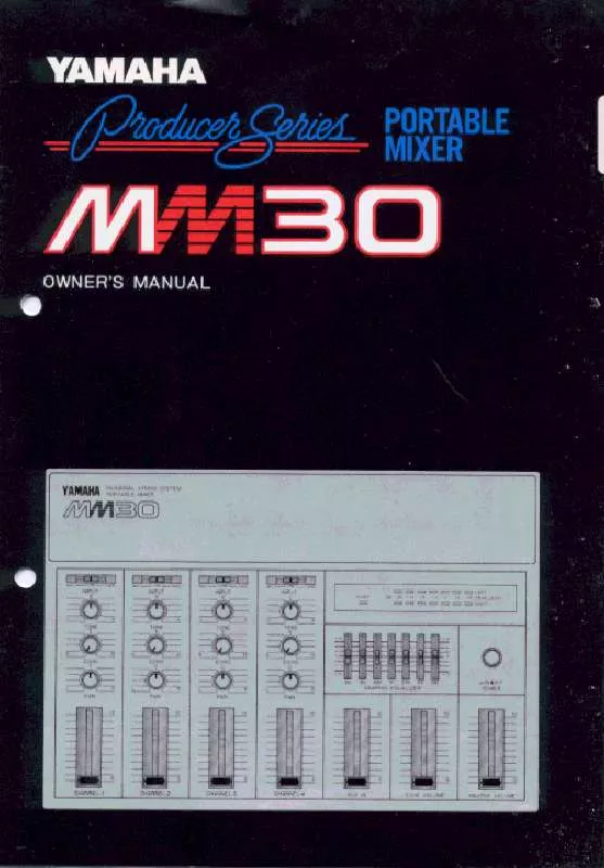 Mode d'emploi YAMAHA MM30