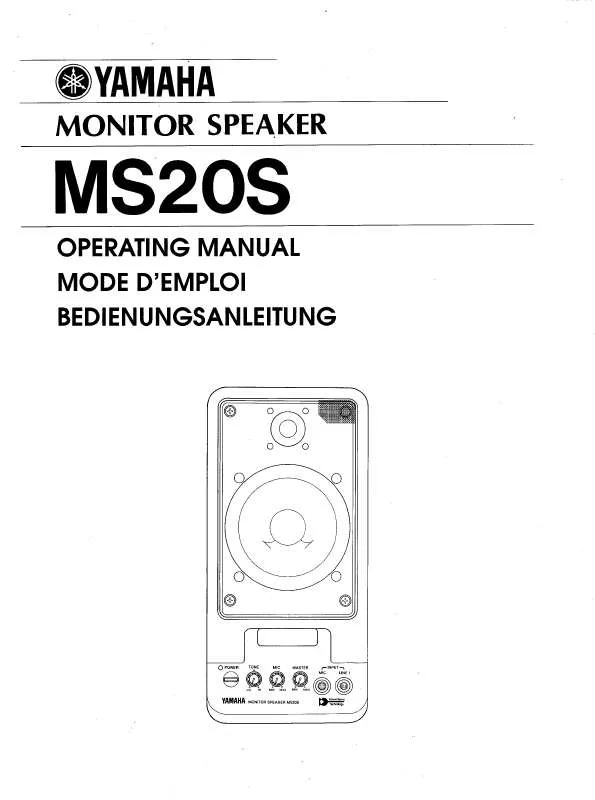 Mode d'emploi YAMAHA MS20S