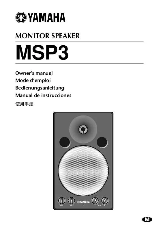 Mode d'emploi YAMAHA MSP3F