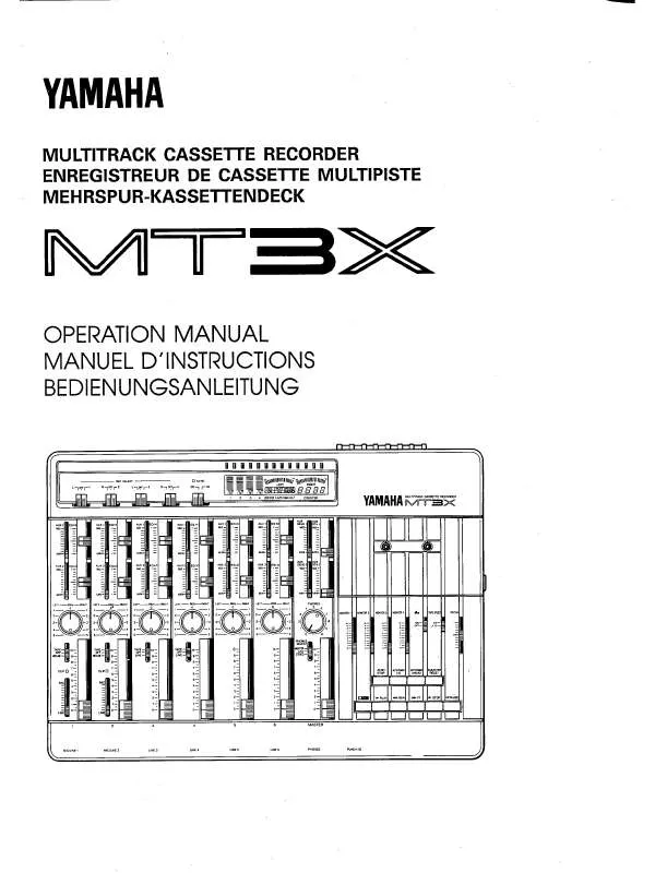 Mode d'emploi YAMAHA MT-3X