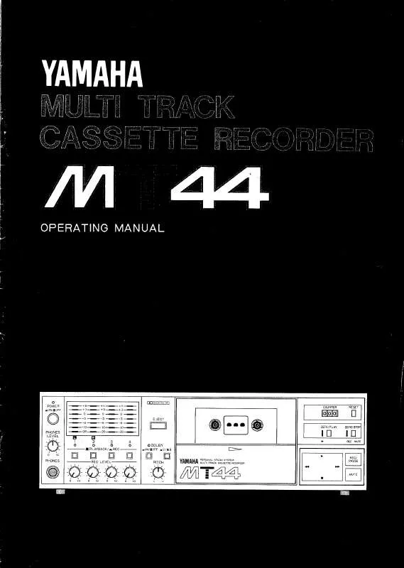 Mode d'emploi YAMAHA MT-44