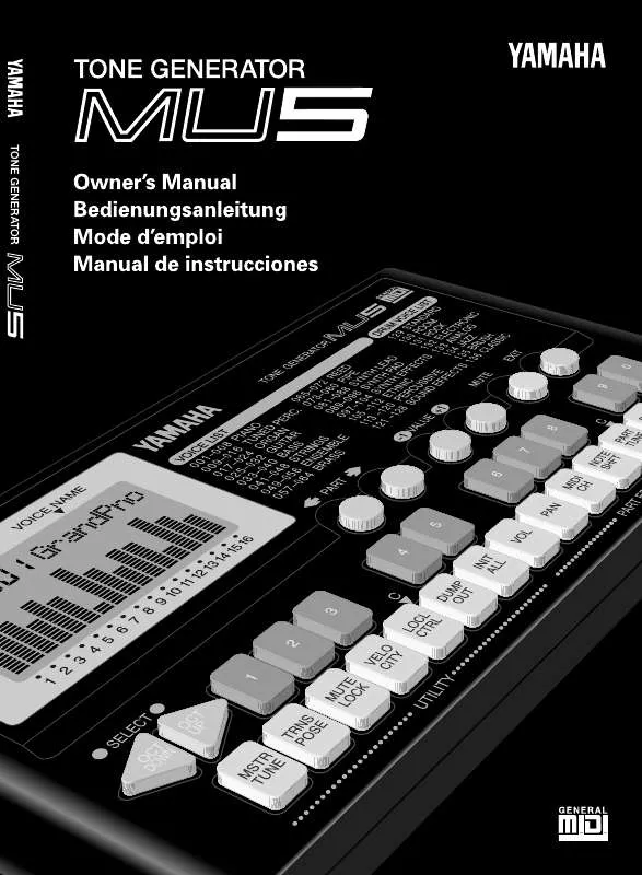 Mode d'emploi YAMAHA MU5E