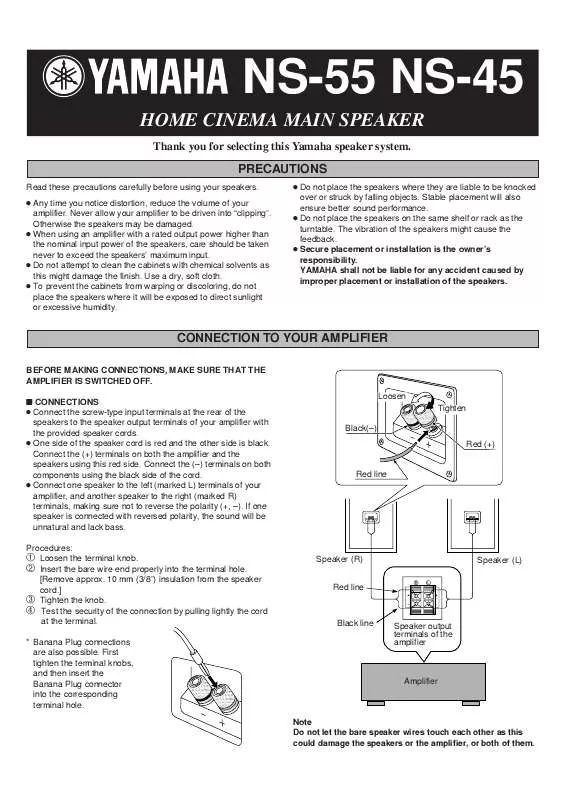 Mode d'emploi YAMAHA NS-45