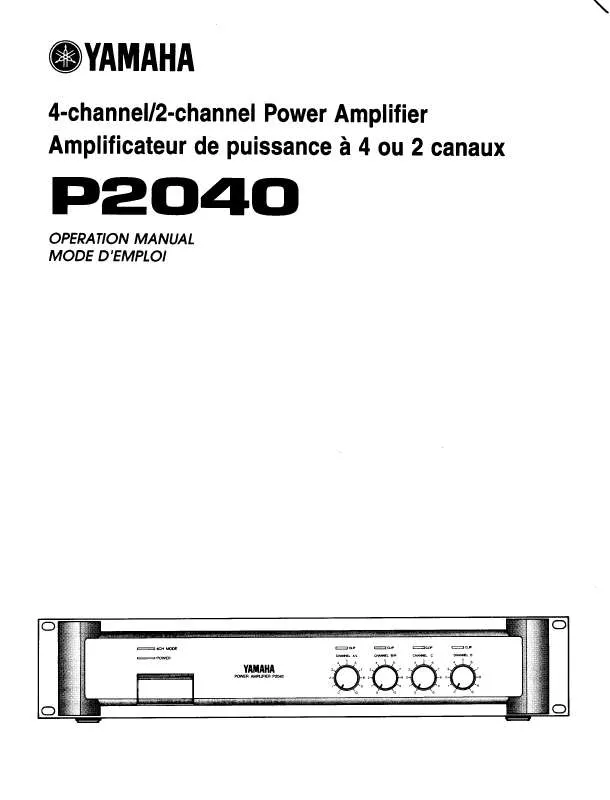 Mode d'emploi YAMAHA P2040