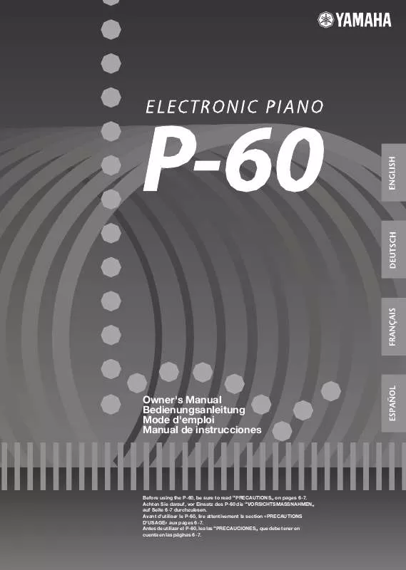 Mode d'emploi YAMAHA P60E1