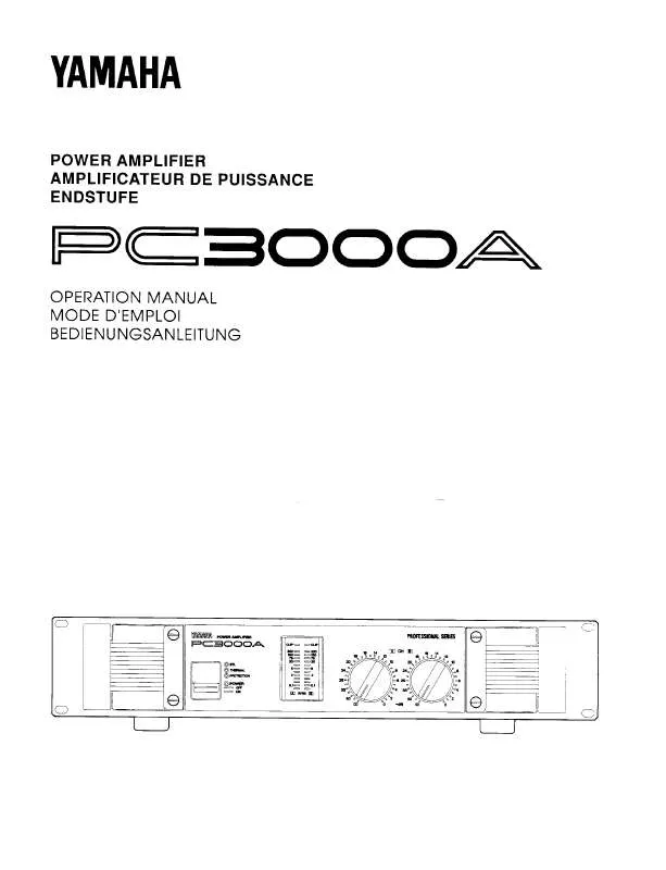 Mode d'emploi YAMAHA PC3000A