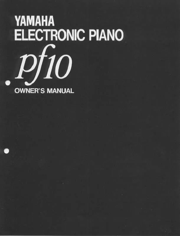 Mode d'emploi YAMAHA PF10