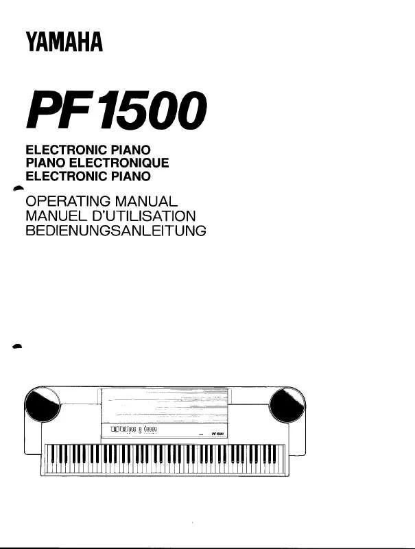 Mode d'emploi YAMAHA PF1500