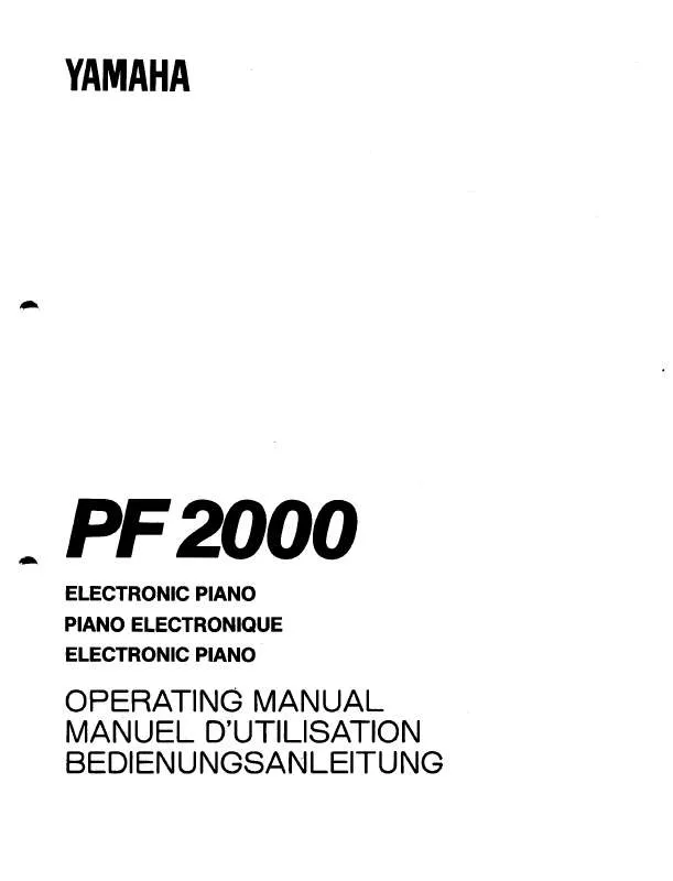 Mode d'emploi YAMAHA PF2000E