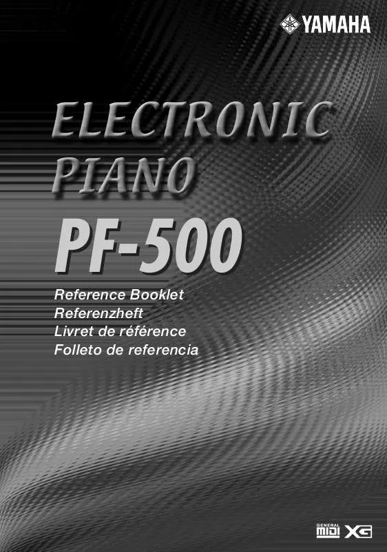 Mode d'emploi YAMAHA PF500EGFS2