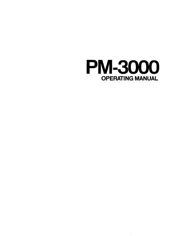 Mode d'emploi YAMAHA PM-3000