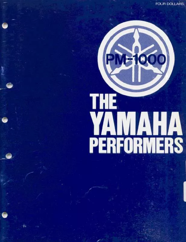 Mode d'emploi YAMAHA PM1000E