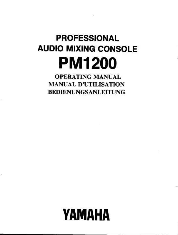 Mode d'emploi YAMAHA PM1200