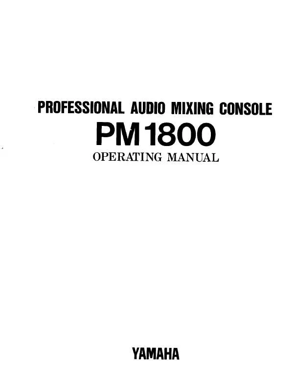 Mode d'emploi YAMAHA PM1800E