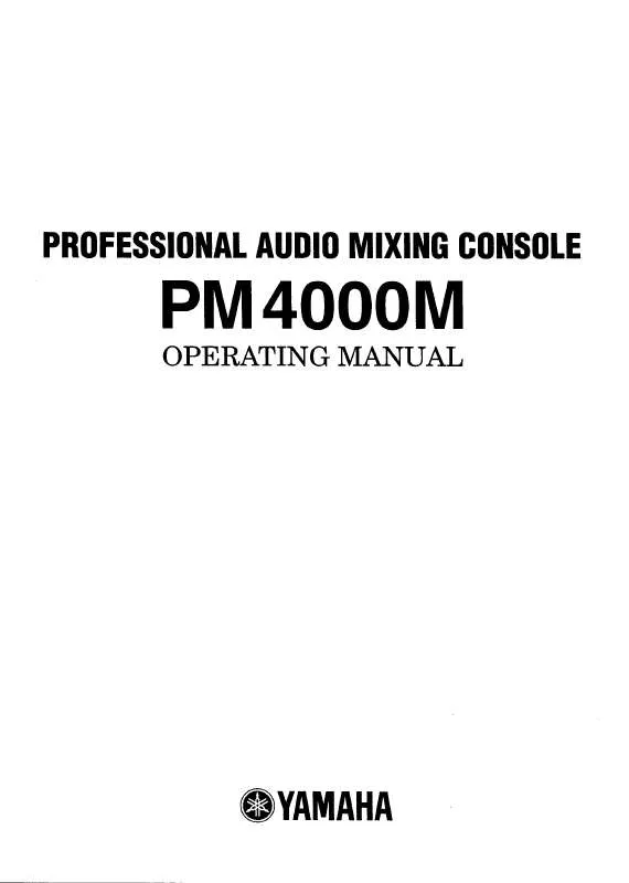 Mode d'emploi YAMAHA PM4000ME