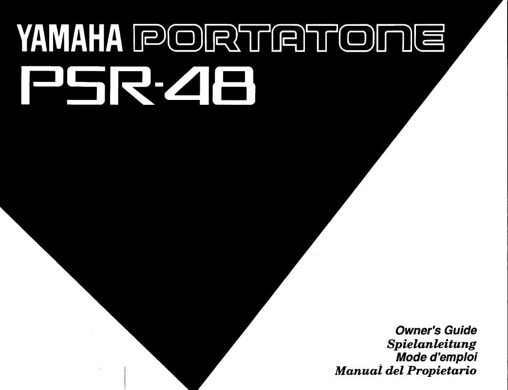 Mode d'emploi YAMAHA PSR-48E