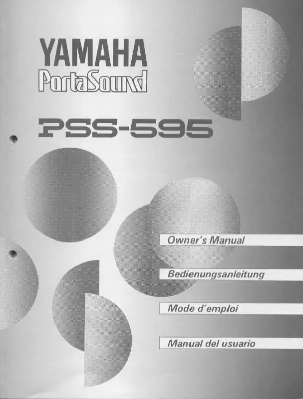 Mode d'emploi YAMAHA PSS595E1