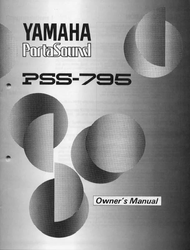 Mode d'emploi YAMAHA PSS795E1