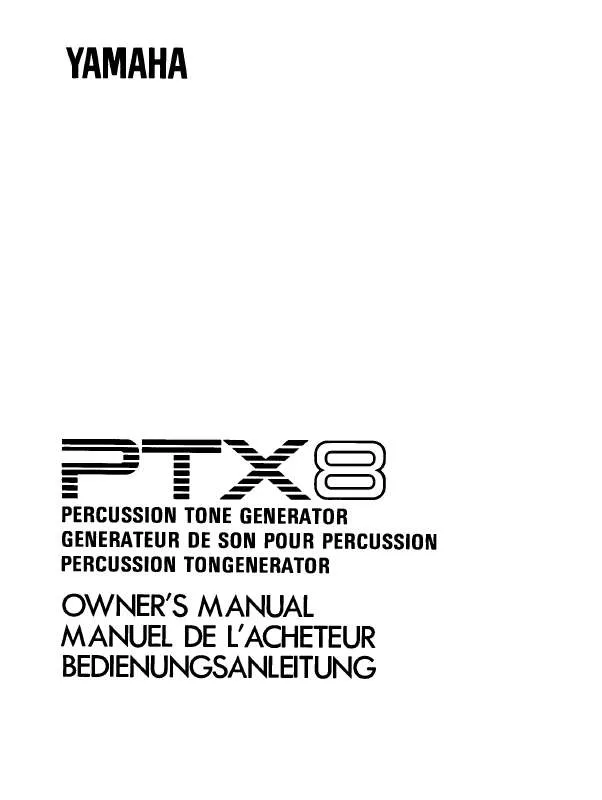 Mode d'emploi YAMAHA PTX8