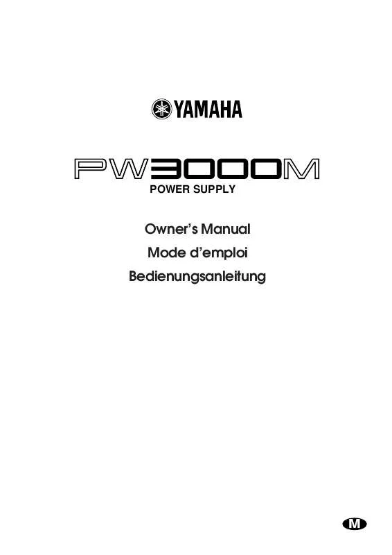 Mode d'emploi YAMAHA PW3000M