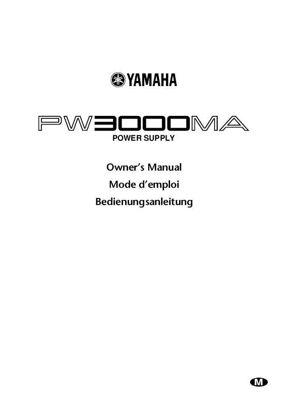 Mode d'emploi YAMAHA PW3000MA