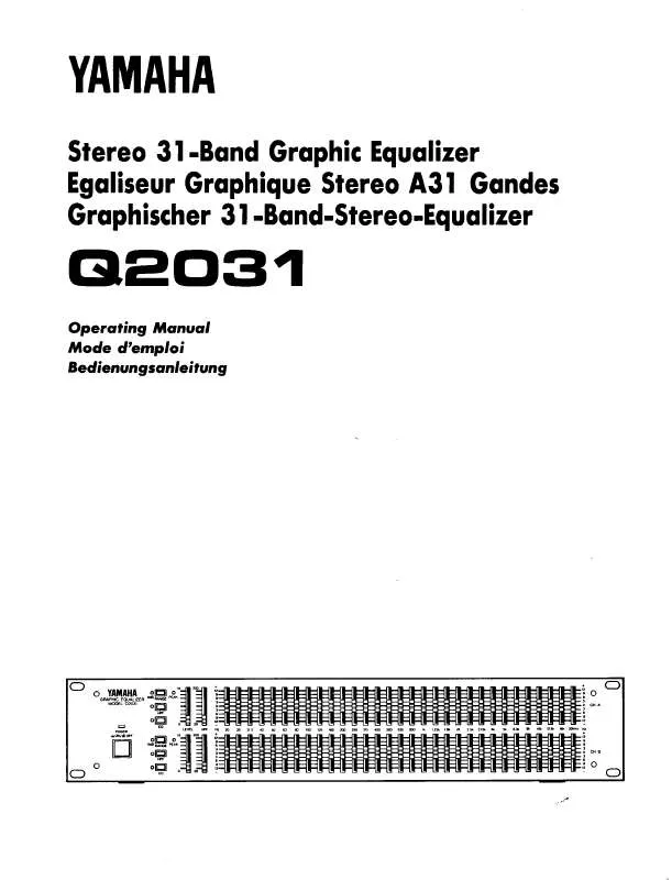 Mode d'emploi YAMAHA Q2031