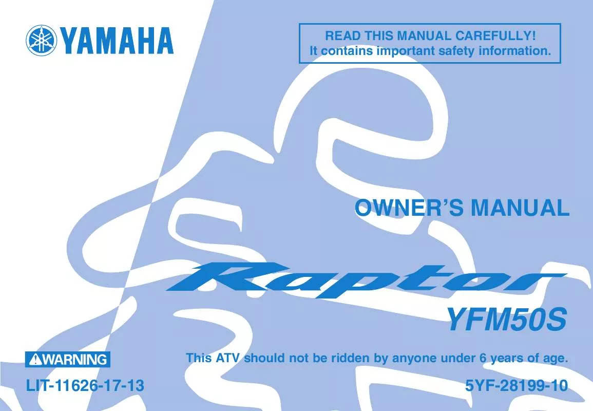 Mode d'emploi YAMAHA RAPTOR 50-2004